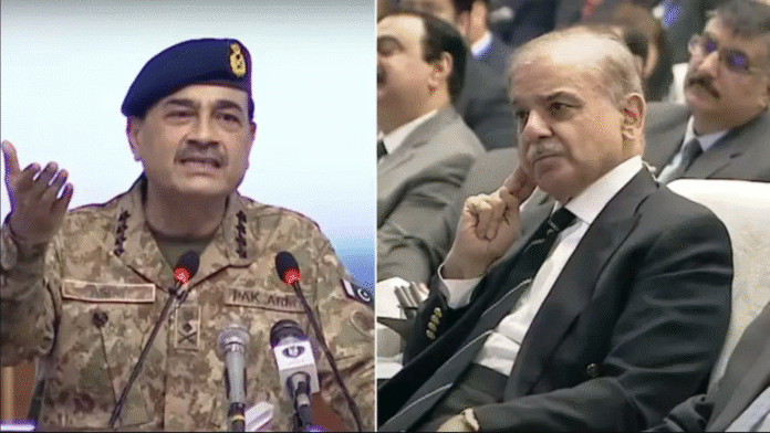 Pakistan PM Shahbaz Sharif and Pakistan Army Chief Asim Munir
