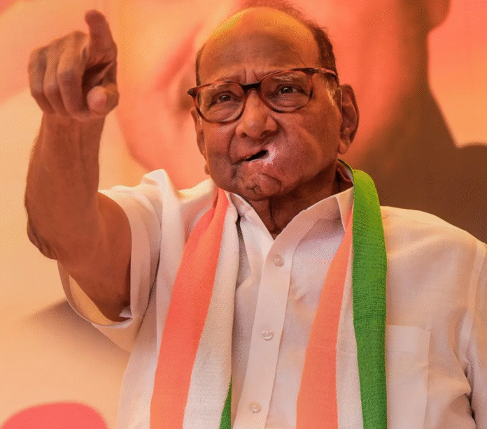 Sharad Pawar, President of the NCP (SP),