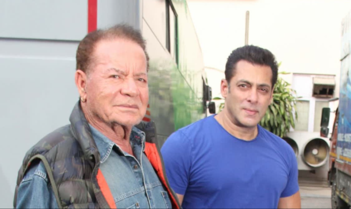 Salman Khan arrives to see Salim Khan