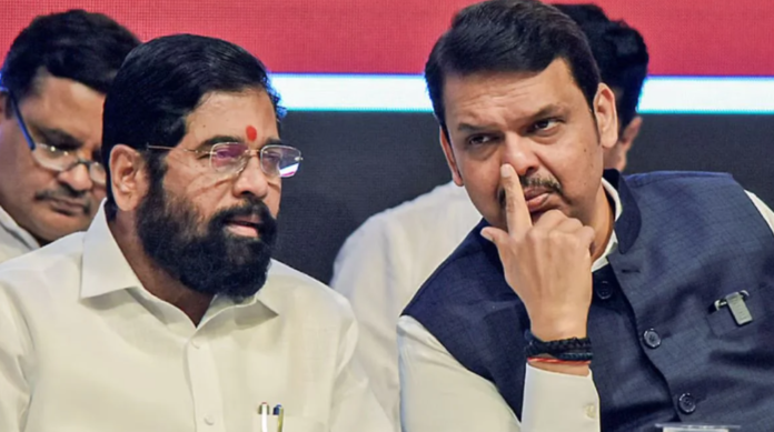 Devendra Fadnavis, Eknath Shinde and Harshvardhan Sapkal, file photo