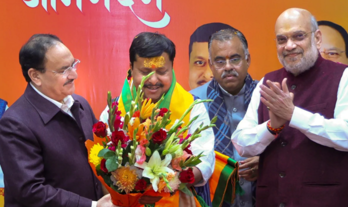 Pawan Singh met BJP Chief Nitin Naveen