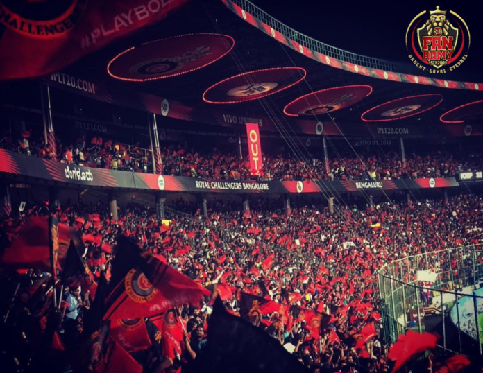 RCB Fans at M Chinnaswamy Stadium