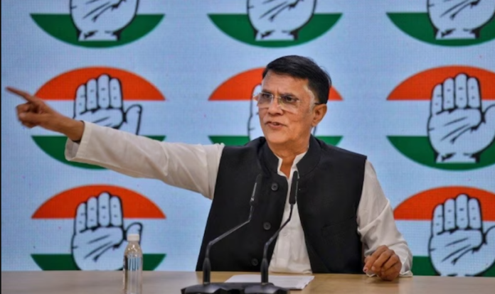 Pawan Khera during a press conference