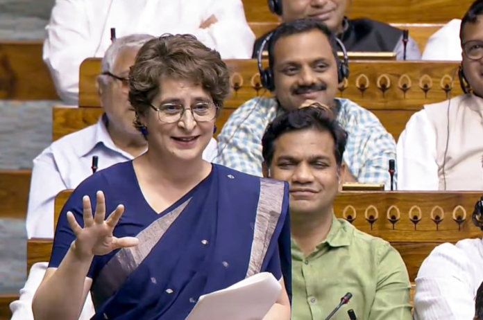 Priyanka Gandhi spoke on the Women's Reservation Bill