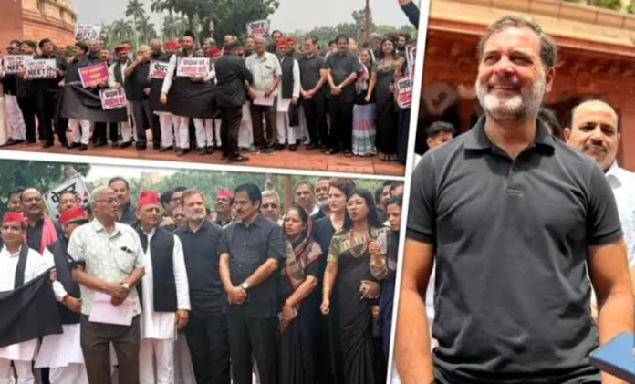 Congress MP in black clothes